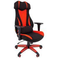 Игровое кресло Chairman game 14 чёрное/красное