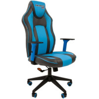 Игровое кресло Chairman game 23 серый/голубой