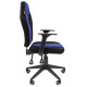 Игровое кресло Chairman game 8 чёрное/синее