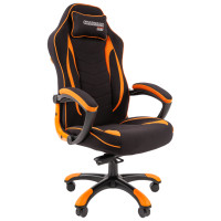 Игровое кресло Chairman game 28 чёрное/оранжевое