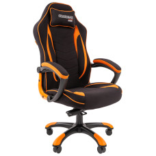 Игровое кресло Chairman game 28 чёрное/оранжевое