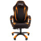 Игровое кресло Chairman game 28 чёрное/оранжевое