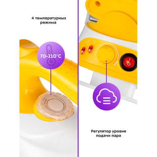 Парогенератор Kitfort КТ-9135-1 2000Вт желтый/белый