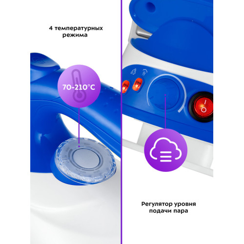 Парогенератор Kitfort КТ-9135-3 2000Вт синий/белый