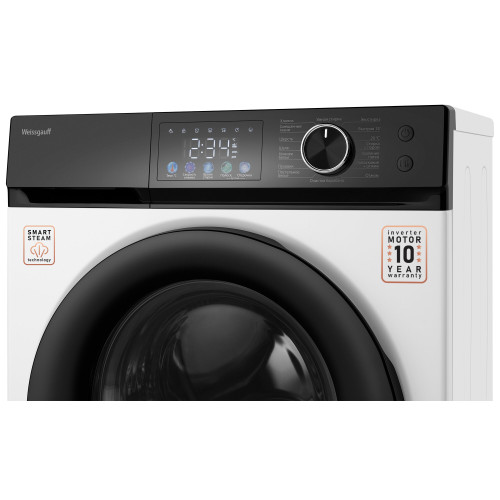 Стиральная машина Weissgauff WM 45127 Inverter Steam Color Touch Grey
