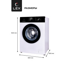Стиральная машина LEX LWM08012WBLID (WBlID) белый-черный