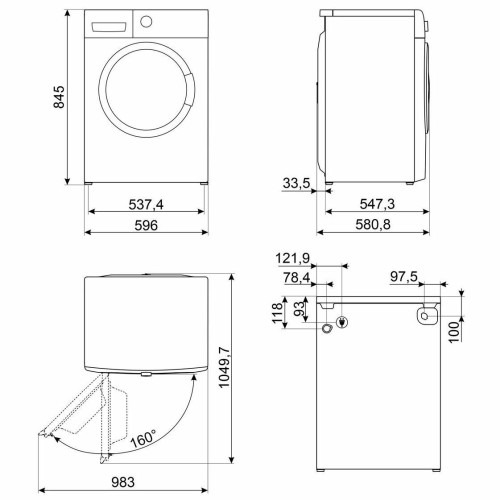 Стиральная машина Smeg WNP96SLAAIN