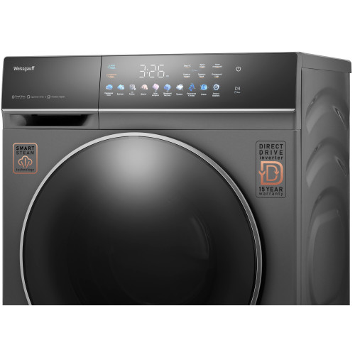 Стиральная машина Weissgauff WM 62210 Direct Drive Touch Inverter Steam Grey