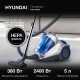 Пылесос Hyundai HYV-C4575 серебристый/синий