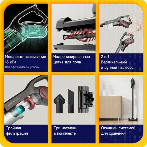 Пылесос вертикальный Deerma DX700 Pro черный