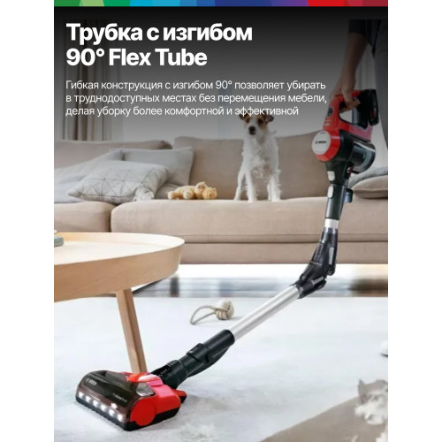 Пылесос вертикальный Bosch BCS711PET черный/красный
