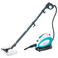 Пароочиститель напольный KITFORT КТ-914 1500Вт белый/голубой