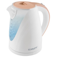 Чайник Scarlett SC-EK18P34 (белый)(Мощность: 1800-2200Вт,Емкость: 1,7л,Индикатор уровня воды,Закрытый нагревательный элемент,Многоуровневая защита: автоматическое отключение при закипании, отключение при недостаточном количестве воды,Удобная кнопка открыт