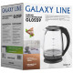 Чайник Galaxy LINE GL0559 стекло/черный