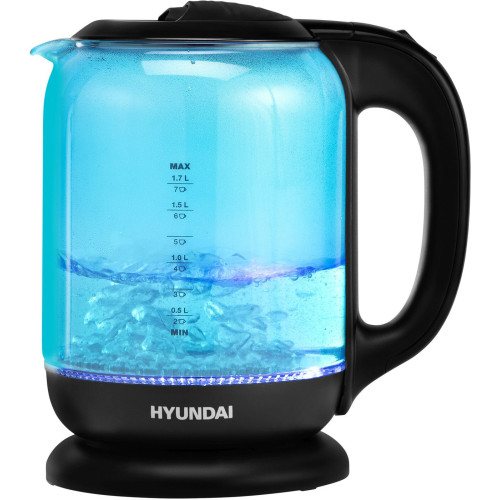 Чайник электрический Hyundai HYK-G2806 голубой/черный
