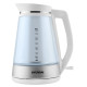 Чайник электрический Hyundai HYK-G3037 белый/прозрачный
