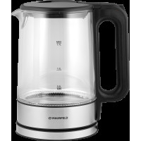 Чайник MAUNFELD MGK-612BK серебристый/черный стекло