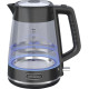 Чайник электрический Hyundai HYK-G3503 черный/серебристый