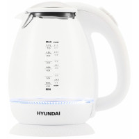 Чайник электрический Hyundai HYK-G3805 белый/прозрачный