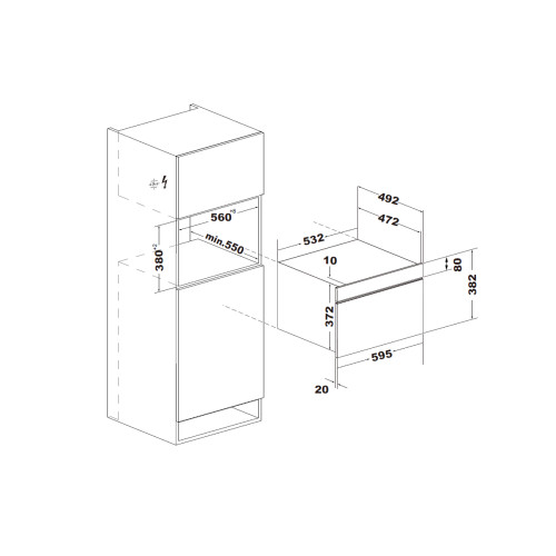 Микроволновая печь встраиваемая Weissgauff BMWO-341 DB Black Edition