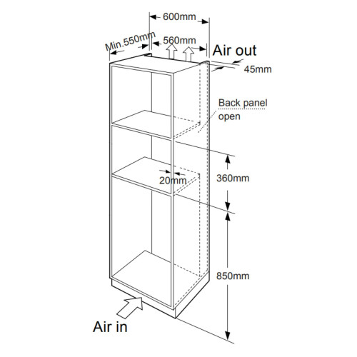 Микроволновая печь MEFERI MMO6020WH Comfort