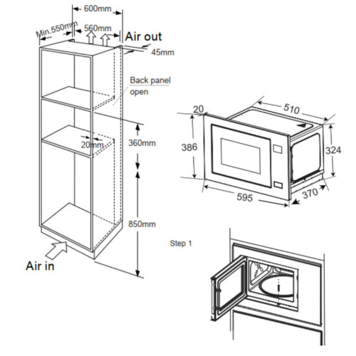 Микроволновая печь MEFERI MMO6028BK Comfort Plus