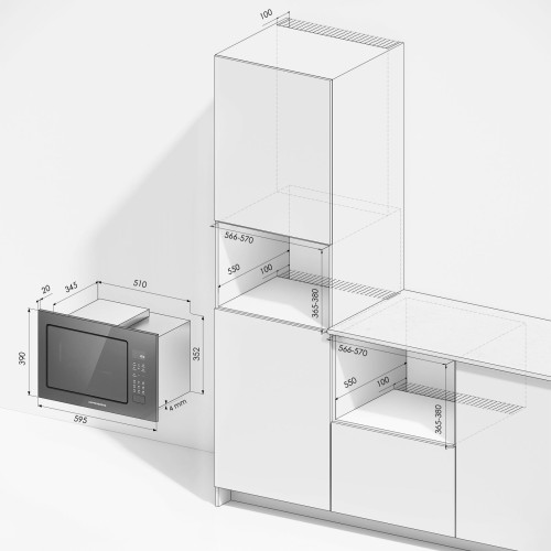 Микроволновая печь встраиваемая Kuppersberg HMF 627 B