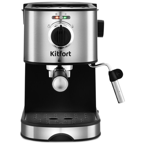 Кофеварка рожковая Kitfort KT-753 черный/нержавеющая сталь