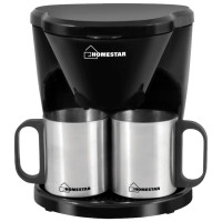 Кофеварка HOMESTAR HS-2010 цвет: черный, 450 Вт 2 чашки