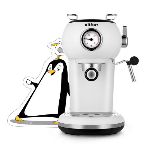 Кофеварка рожковая Kitfort КТ-7219 белый