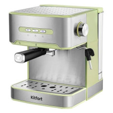 Кофеварка рожковая Kitfort КТ-7442 зеленый/нержавеющая сталь