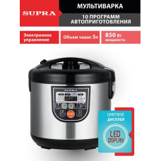 Мультиварка SUPRA MCS-5114 серебристый/черный