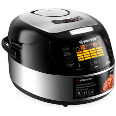 Мультиварка BRAYER BR2404 серебристый/черный