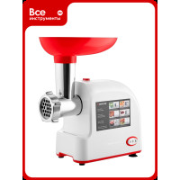 Мясорубка BRAYER BR1603, 1500 Вт, реверс, насадки кеббе, колбасы, овощи, 2 диска, отсек для хранен