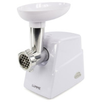 Мясорубка LUMME LU-2105 белый жемчуг Максимальная мощность 1800 Вт, нож нерж.сталь, металлический шнек, функция реверс, 2 диска для фарша 5,7мм, материал лотка-пластик, защита от перегрузки
