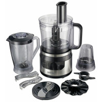 Кухонный комбайн Gorenje SBR800HC Корпус: Пластик + металл, Мощность мотора: 800 Вт, Количество скоростей: 2, Нож с двумя лезвиями из нержавеющей стали, Включение нажатием на кнопку, Цифровой дисплей, Подсветка кнопок, Мерная шкала на емкости, Вакуумные н