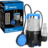 Насос дренажный DEKO DWP-600P { грязевая, поплавок, 220В, 600Вт, пластик }