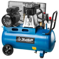 Компрессор ЗУБР  ПРОФЕССИОНАЛ  ЗКПМ-440-50-Р-2.2 воздушный, поршневой, масляный, ременной привод, 440л/мин, 50л, 10Атм, 2200Вт, 220В