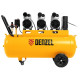 Компрессор безмаслянный Denzel DLS 2250/100 (2250 Вт, 3х750, 100 л, 410 л/мин блок упр)