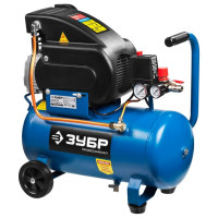 Компрессор ЗУБР ПРОФЕССИОНАЛ ЗКПМ-240-24-1.5, воздушный, поршневой, масляный, прямой привод, 240л/мин, 24л, 8Атм, 1500Вт, 220В