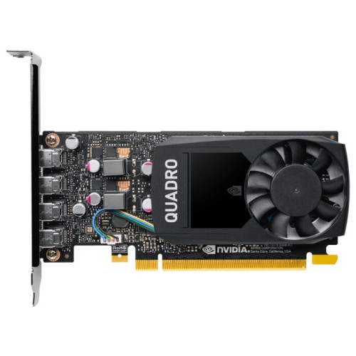 Видеокарта PNY NVIDIA Quadro P1000, 4 GB GDDR5/128-bit, , 4×mDP1.4, 47 W, 1-slot cooler, PCI Express 3.0 x16,VCQP1000-SB blk