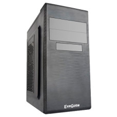 Корпус Miditower ExeGate UN-605B Black, ATX, <UN400, 120mm>, 2*USB, Audio, замок блокировки кнопки питания