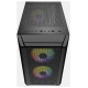 Корпус Powercase Mistral Micro H3B Mesh LED, Tempered Glass, 2x 140mm + 1х 120mm 5-color fan, черный, mATX  (CMIMH3B-L3)