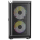 Корпус Powercase Mistral Micro H3B Mesh LED, Tempered Glass, 2x 140mm + 1х 120mm 5-color fan, черный, mATX  (CMIMH3B-L3)