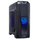 Корпус Miditower Exegate EVO-8201 Black-Blue light, ATX, <600NPX>, с окном, 2*USB+1*USB3.0, Audio