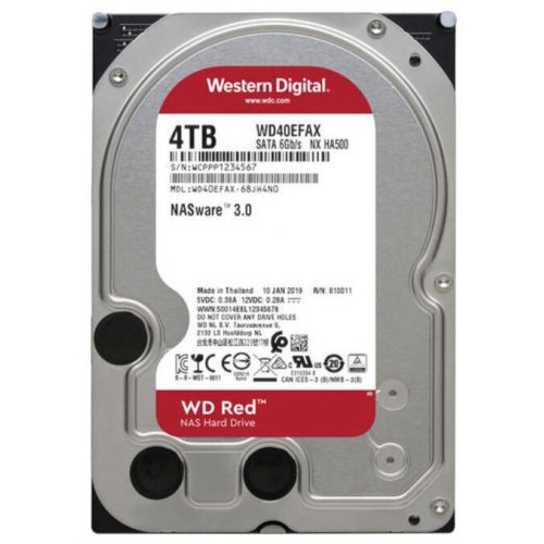 Жесткий диск WD SATA-III 4Tb WD40EFAX Red (5400rpm) 256Mb 3.5