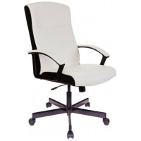 Кресло руководителя Бюрократ DOMINUS-WH белый/черный