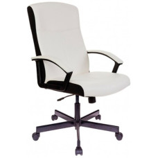 Кресло руководителя Бюрократ DOMINUS-WH белый/черный