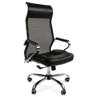 Офисное кресло Chairman 700 экопремиум черный/сетка