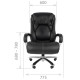 Офисное кресло Chairman 402 чёрное натуральная кожа